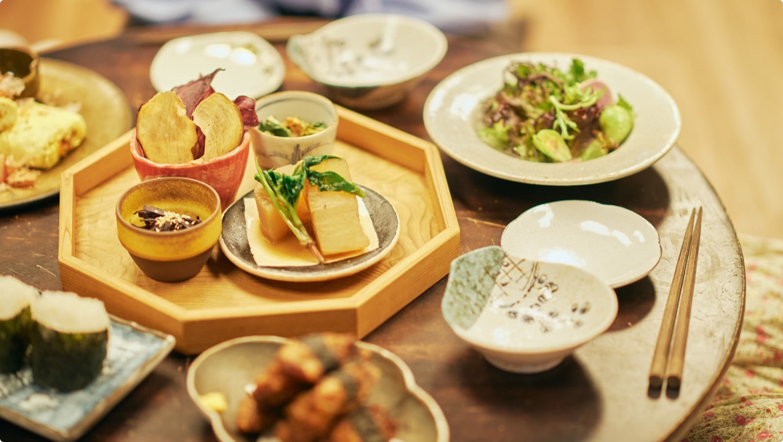 八風農園の野菜を使った料理